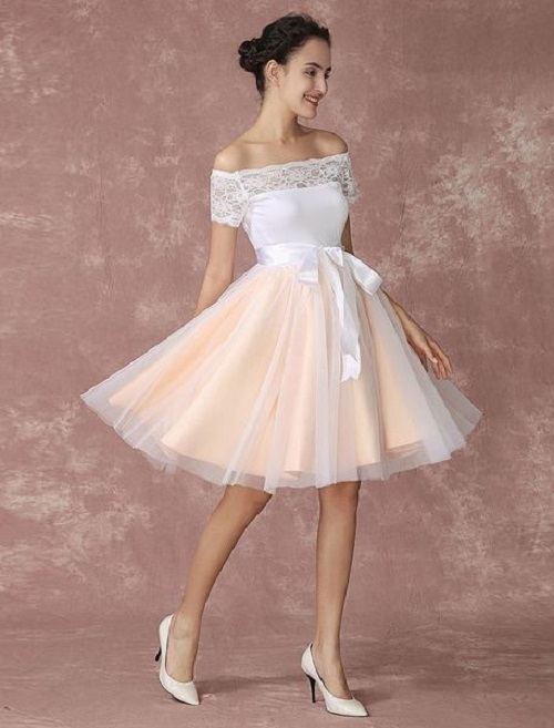 مدل لباس مجلسی کوتاه شیک 2021 دامن حریر