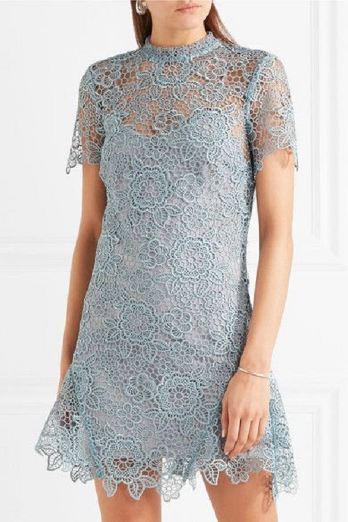 مدل لباس مجلسی کوتاه شیک 2021 آبی