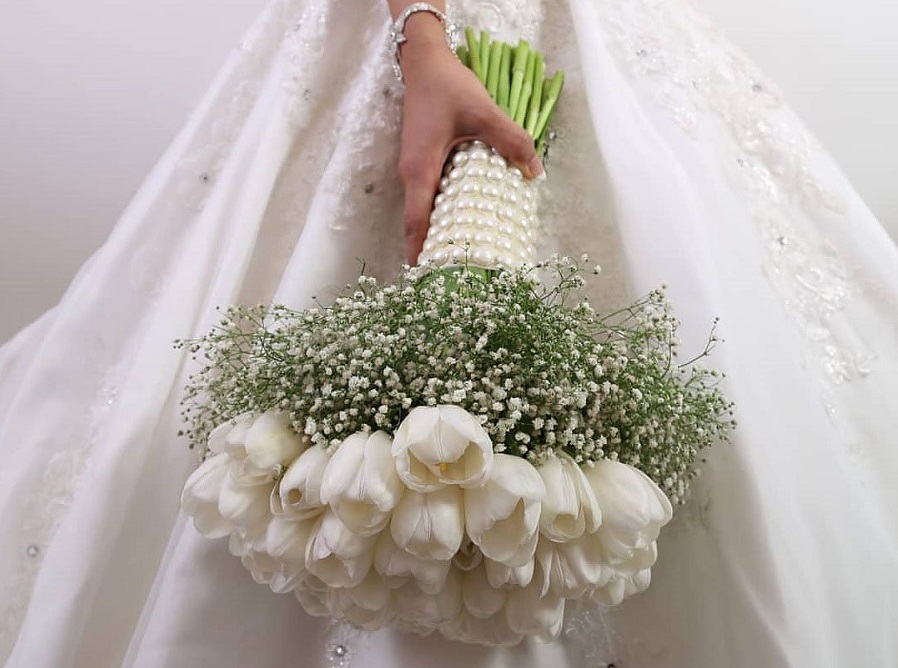 مدل دسته گل عروس جدید لاله