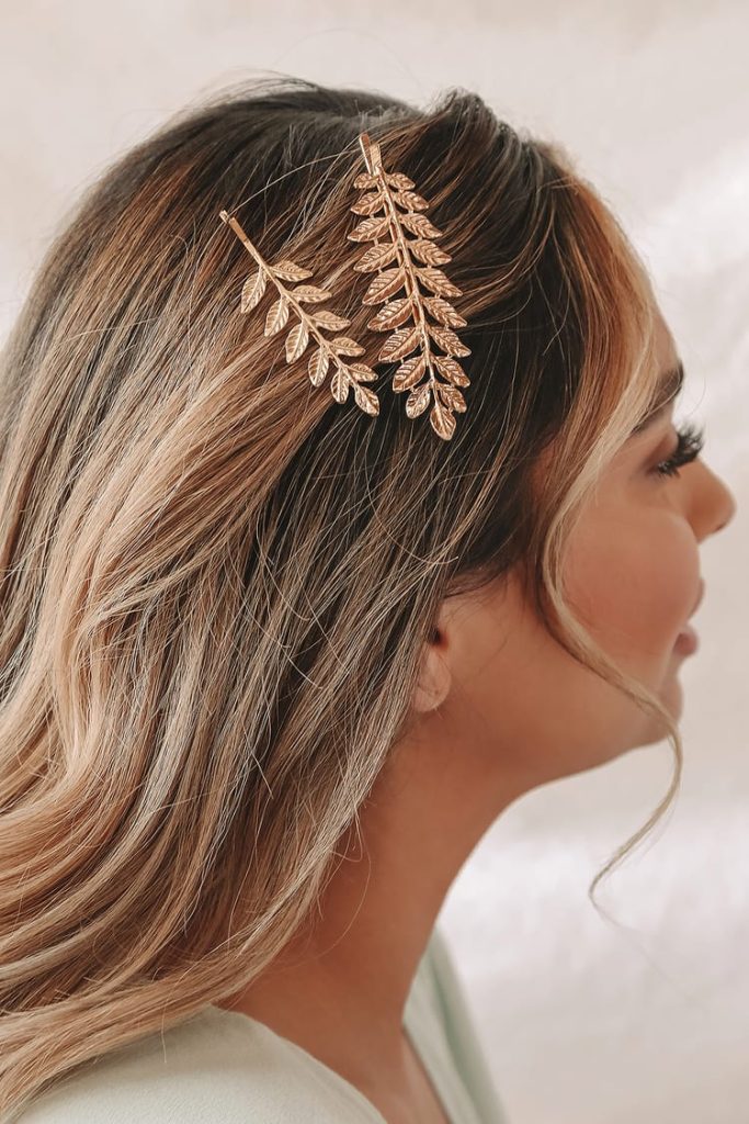 سنجاق سر طرح برگ