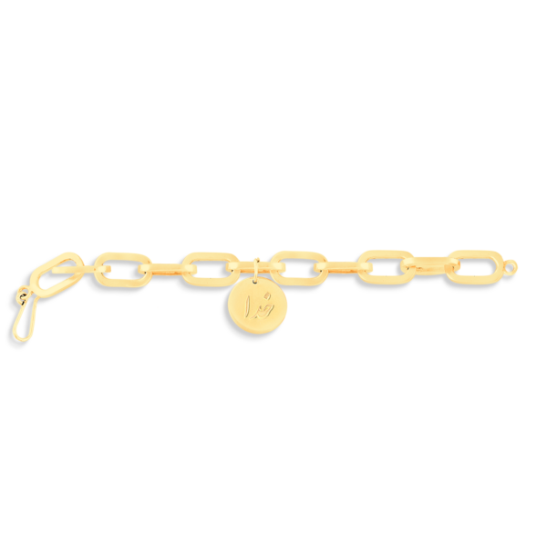 دستبند نقره دیبا با روکش طلا