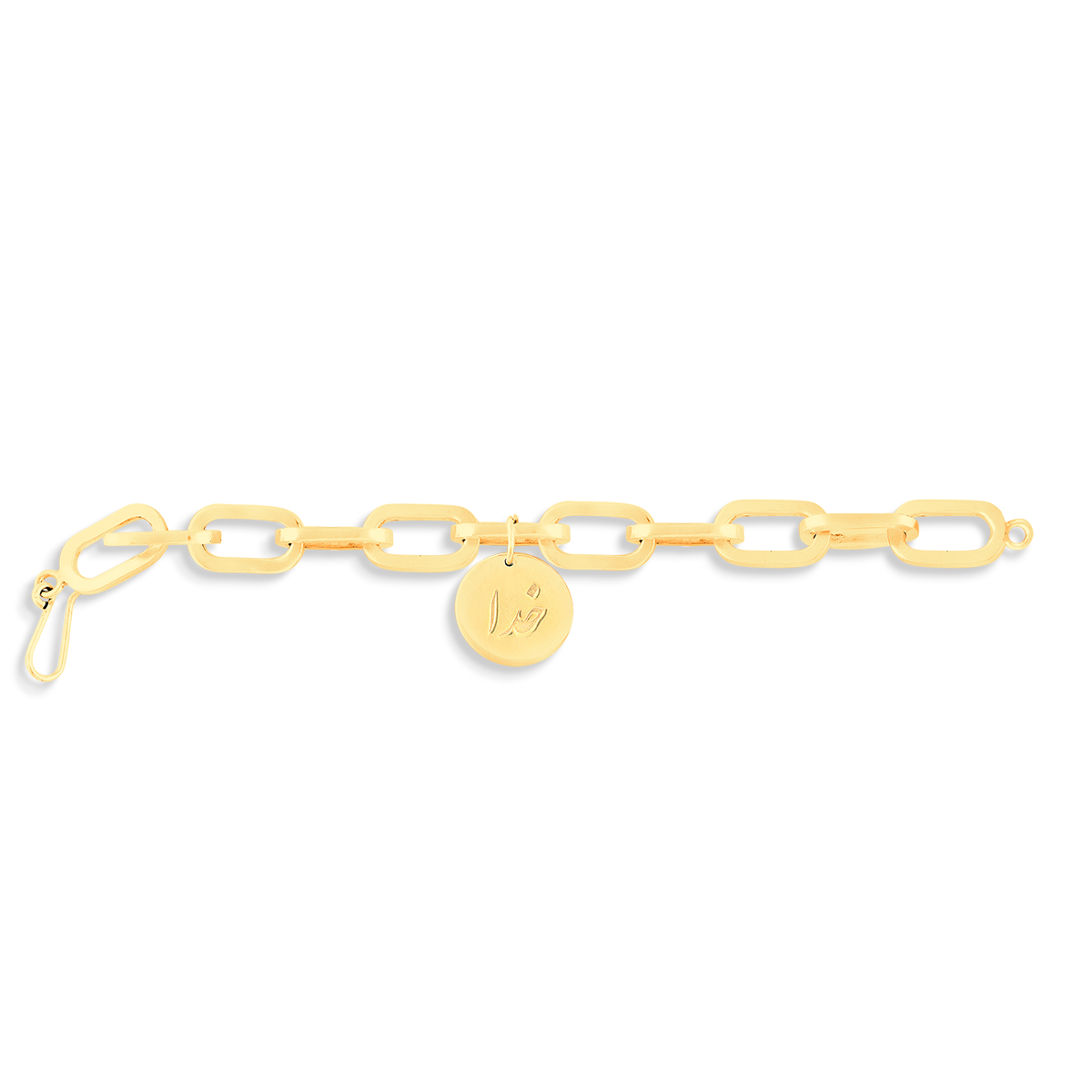 دستبند نقره دیبا با روکش طلا