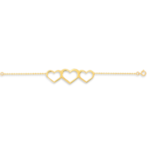دستبند طلا زنجیری قلب