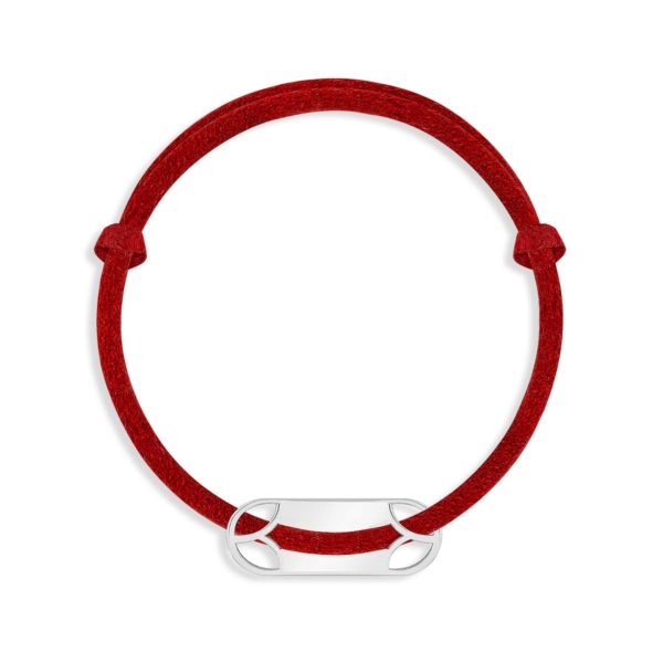 دستبند نقره بافت برگ های لاله