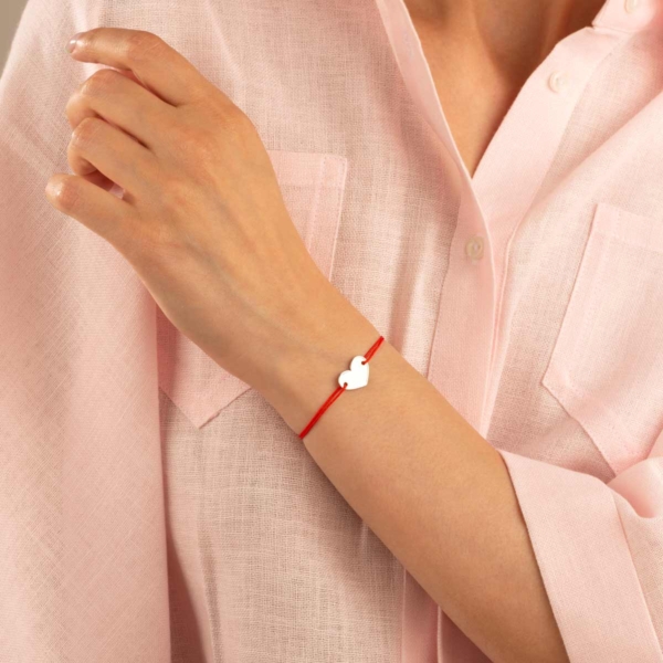 دستبند نقره بافت ولنتاین