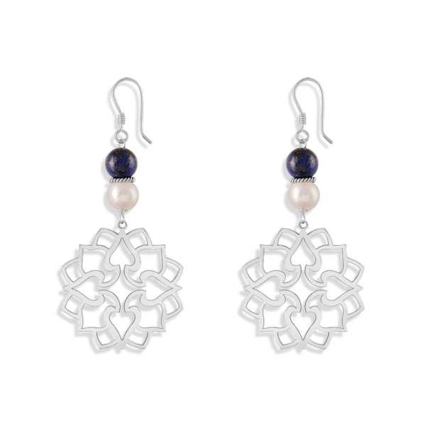 گوشواره نقره سرو و مروارید