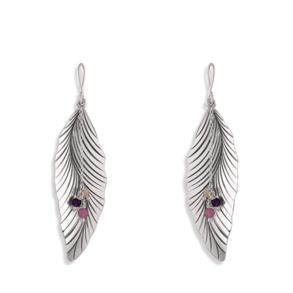 گوشواره نقره برگ بو