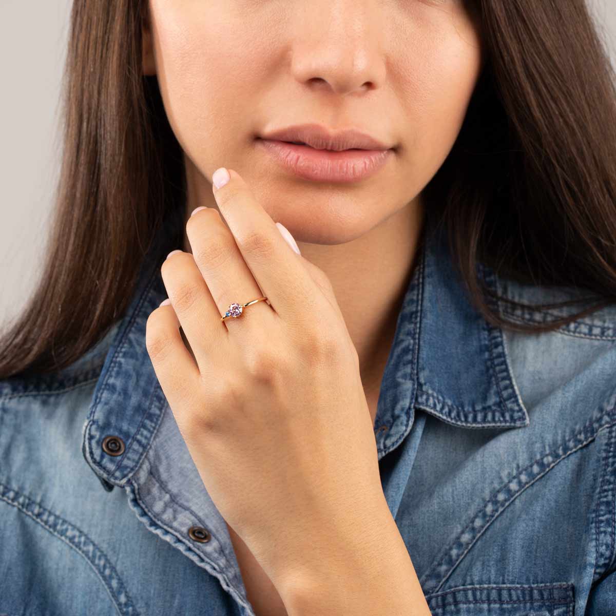 انگشتر طلا گل آذین