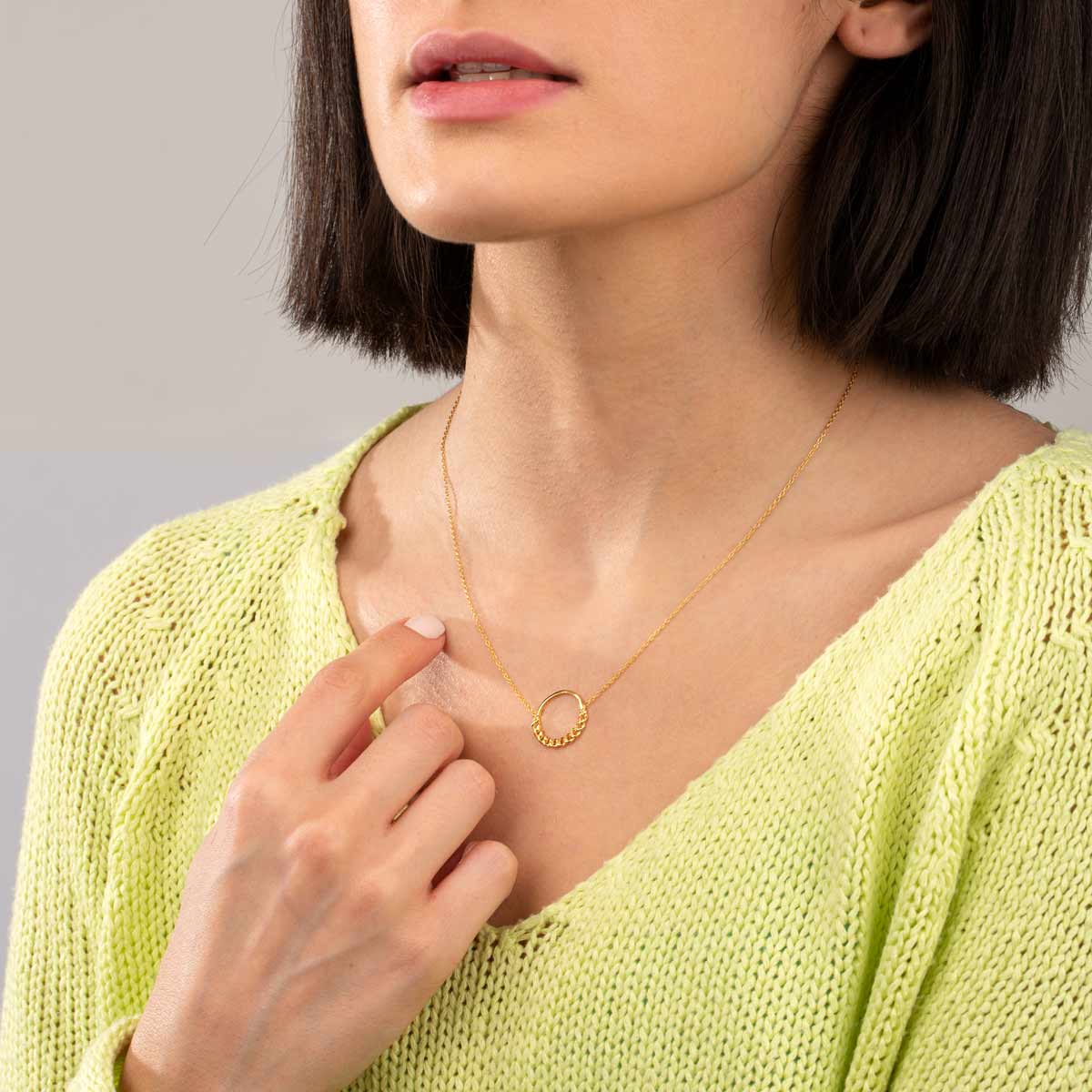 گردنبند طلا دایره کارتیه