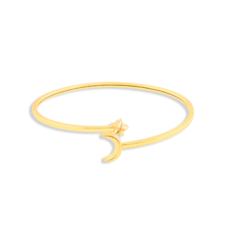 دستبند طلا بنگل ماه و ستاره