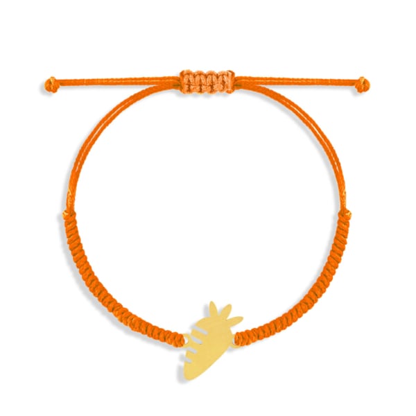 دستبند طلا بافت هویج نارنجی