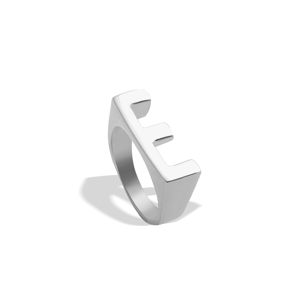 انگشتر نقره حرف E