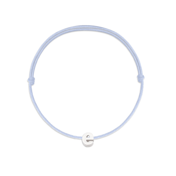 دستبند نقره حرف e