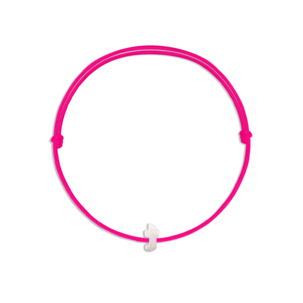 دستبند نقره بافت حرف j