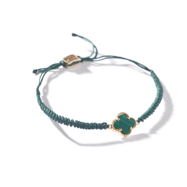 دستبند طلا ونکلیف بافت سبز