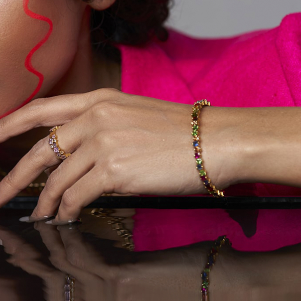 دستبند طلا سواروسکی زنانه