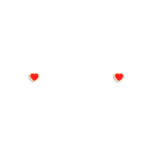 گوشواره قلب قرمز