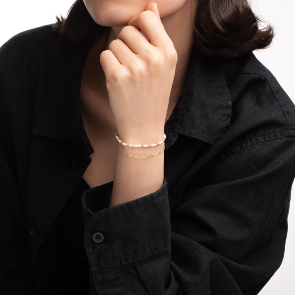 دستبند طلا پیپر کلیپس