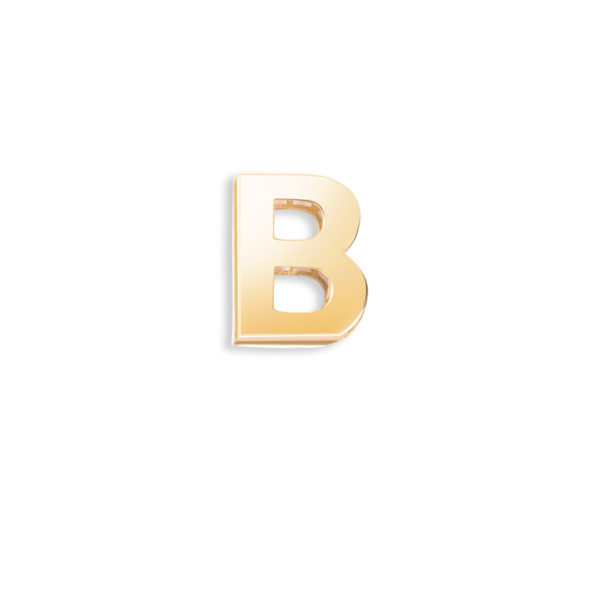 آویز طلا آینه ای حرف B