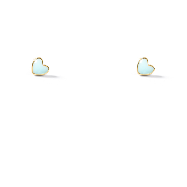 گوشواره طلا قلب آبی