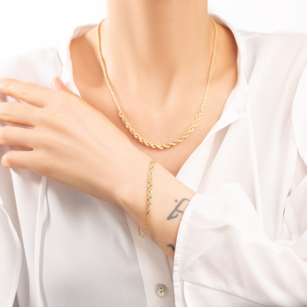 گردنبند طلا طنابی