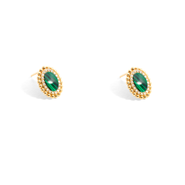 گوشواره طلا بیضی آگرین
