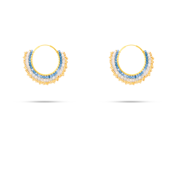 گوشواره طلا حلقه ای موج