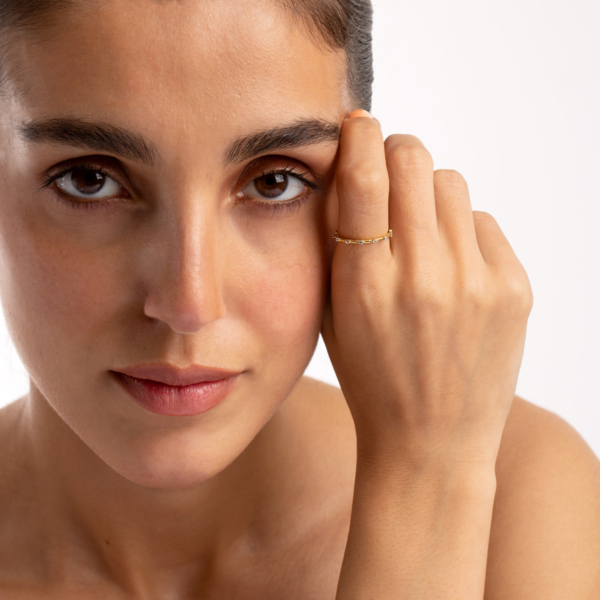 انگشتر طلا دور نگین