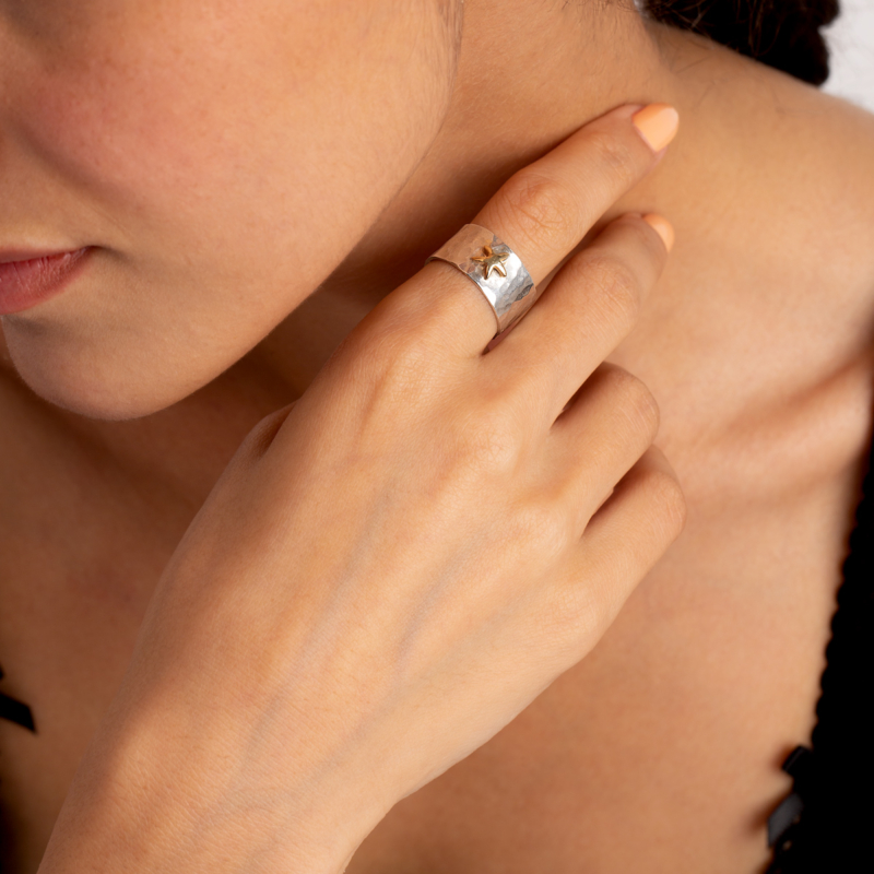 انگشتر طلا و نقره ستاره