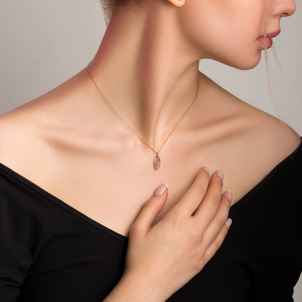 گردنبند طلا گل هولی ساین آذر