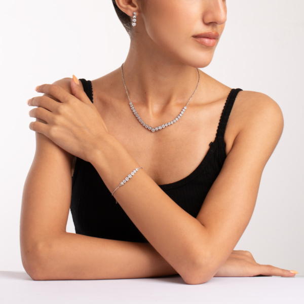 گوشواره نقره چهار فلاور