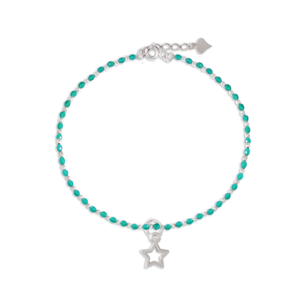 دستبند نقره Green Star