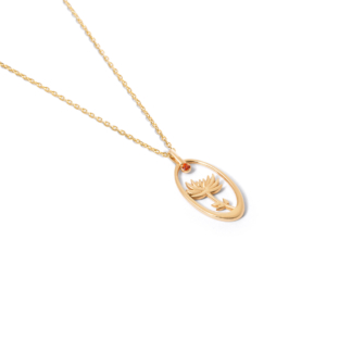 گردنبند طلا گل داوودی ساین آبان طلاباش