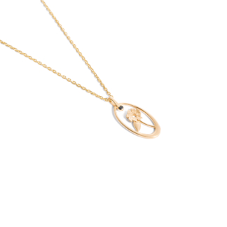 گردنبند طلا گل ستاره ای ساین شهریور طلاباش