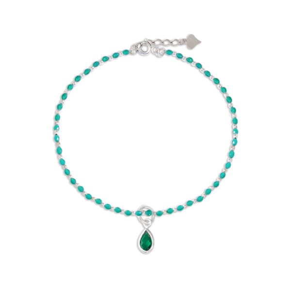 دستبند نقره Green Tear