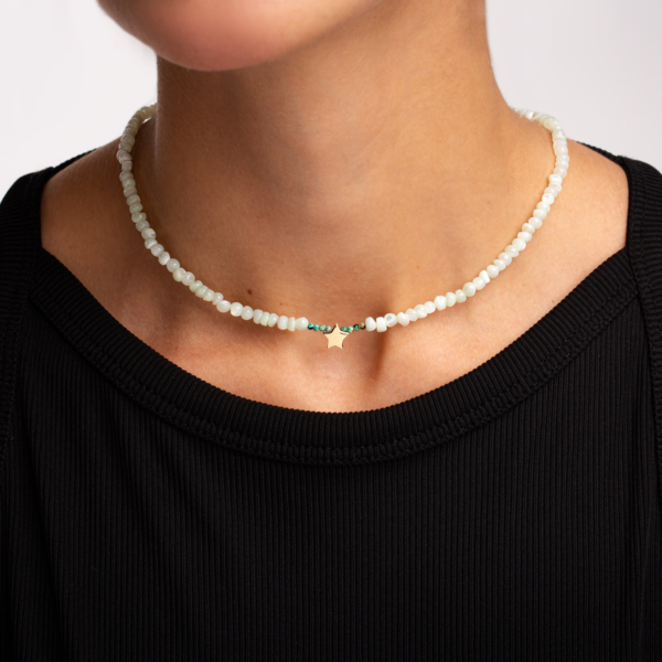 گردنبند طلا سنگی پلاک ستاره