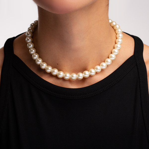 گردنبند طلا مروارید با قفل طلا