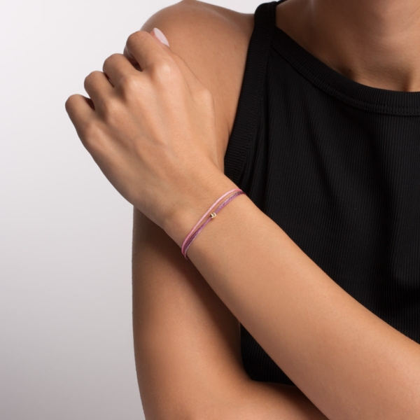 دستبند طلا بافت پینکی