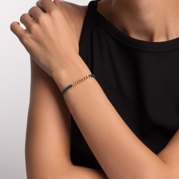 دستبند طلا بافت کارتیه 8 حلقه