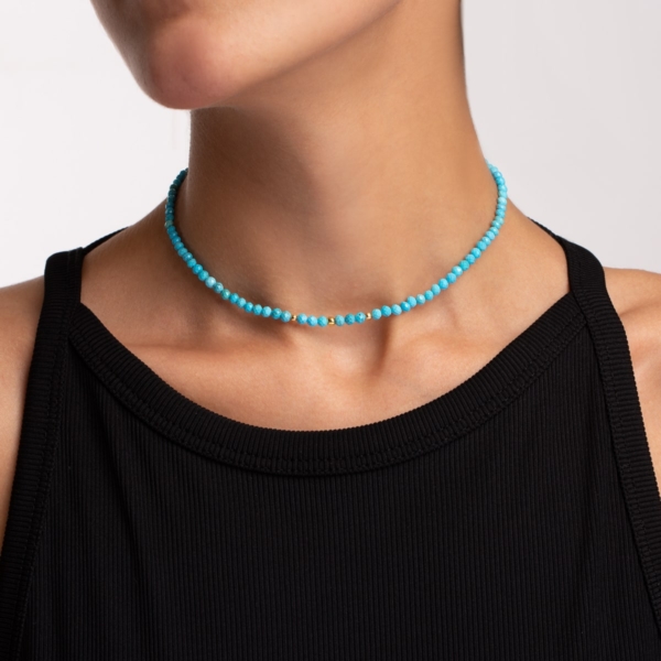 گردنبند طلا فیروزه