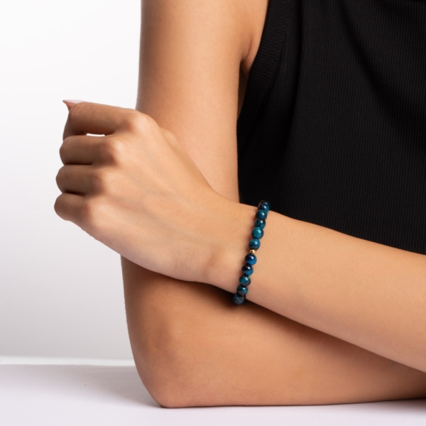 دستبند طلا چشم ببر سبز