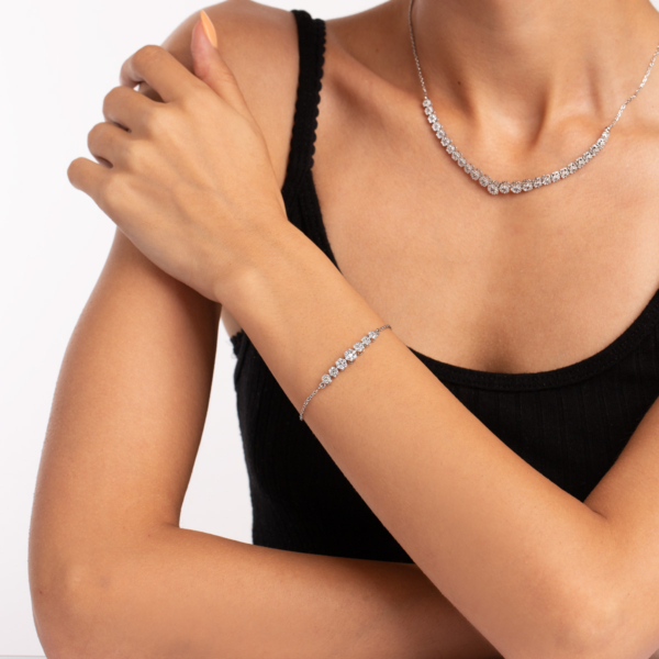 دستبند نقره فلاور