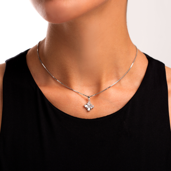 گردنبند نقره گل ملیکا