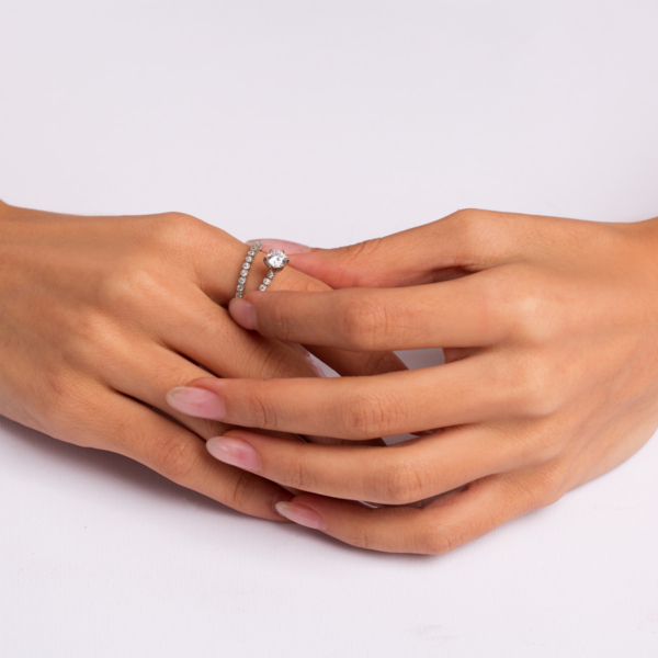 حلقه انگشتر نقره سمبل سولیتر