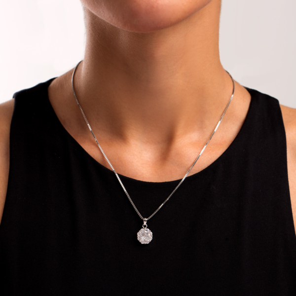 گردنبند نقره گل سپاس