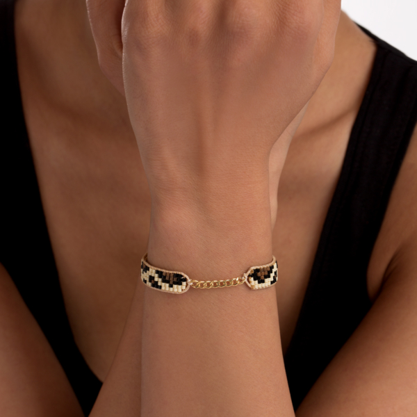 دستبند طلا کارتیه و میوکی پلنگی