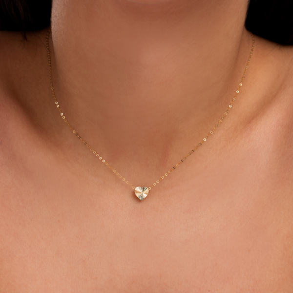 آویز طلا قلب تراش