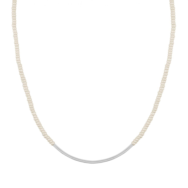 گردنبند نقره هلالی مهره