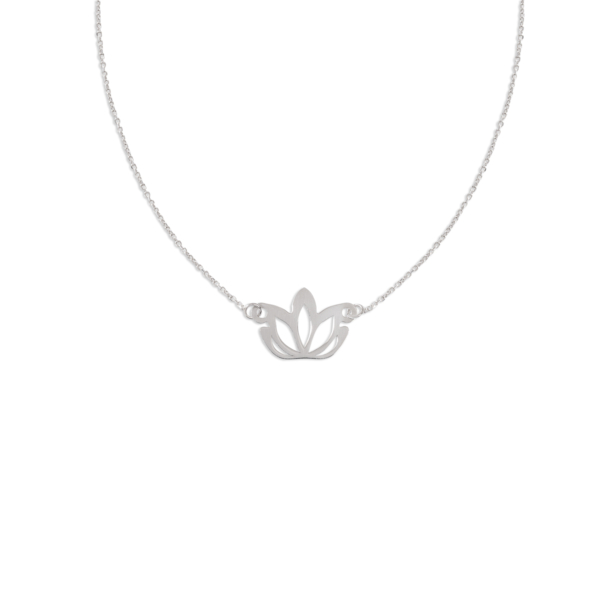 گردنبند نقره زنانه گل نیلوفر