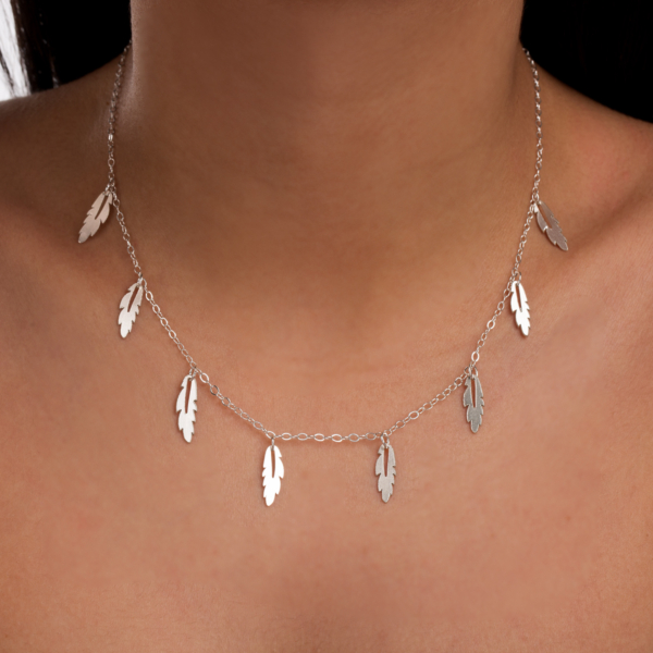 گردنبند نقره زنانه پر